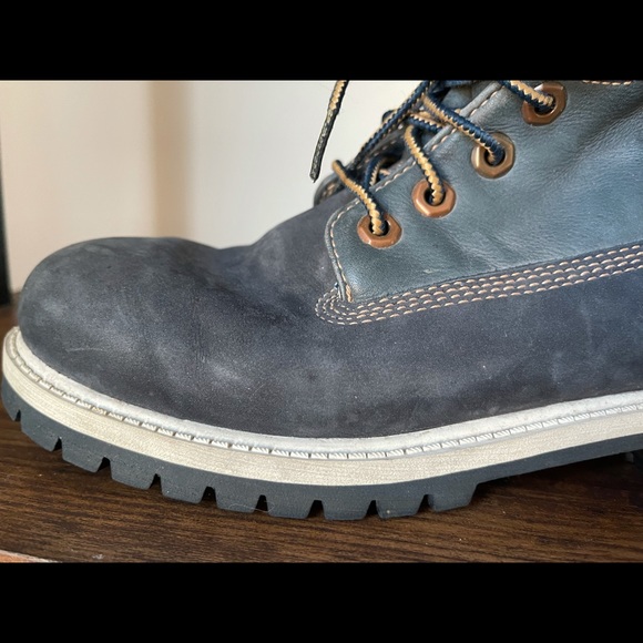 Rare VINTAGE Timberland Denim and Nubuck Fold Over. Circa 2003 or 05 - Picture 4 of 11